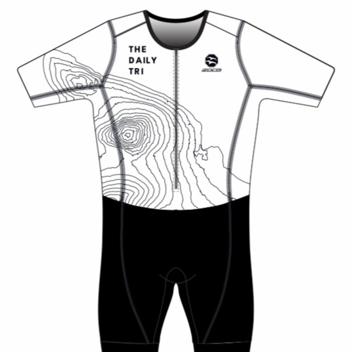 2025 The Daily Tri Men's Edge Tri Suit white