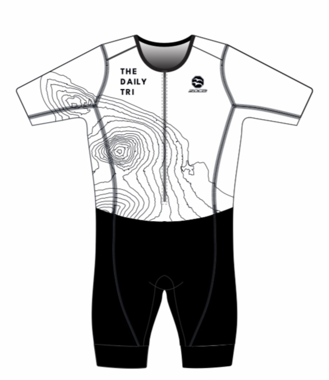 2025 The Daily Tri Men's Edge Tri Suit white