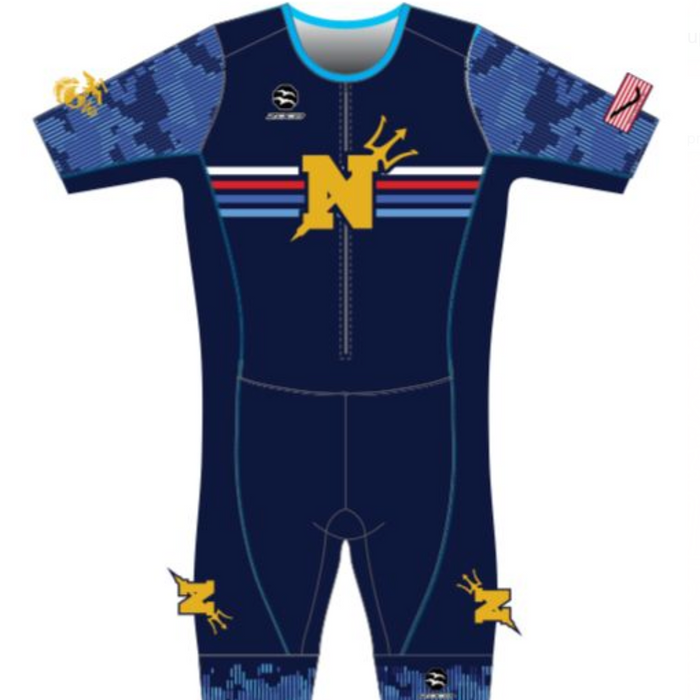 USNA Men's AquaSpeed Short Sleeve Tri Suit