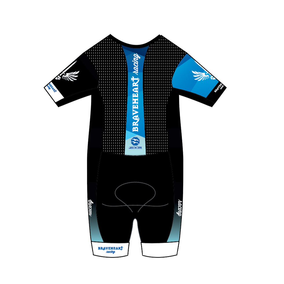 2022 BRAVEHEART Men's Short Sleeve AquaSpeed Tri Suit