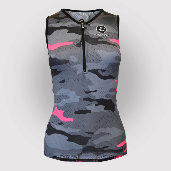 CAMO PINK WOMEN TRI TOP